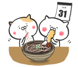 Lovely cats in winter sticker #8718927