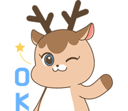 Pretty deer LULU sticker #8719428