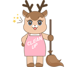 Pretty deer LULU sticker #8719439