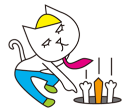 Cat wearing a blond wig Vol.3 sticker #8719612