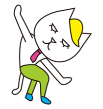 Cat wearing a blond wig Vol.3 sticker #8719613