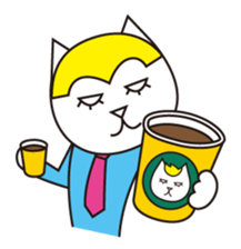 Cat wearing a blond wig Vol.3 sticker #8719617