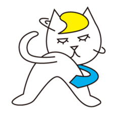 Cat wearing a blond wig Vol.3 sticker #8719620