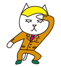 Cat wearing a blond wig Vol.3 sticker #8719622