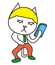 Cat wearing a blond wig Vol.3 sticker #8719623