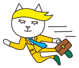 Cat wearing a blond wig Vol.3 sticker #8719625