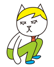 Cat wearing a blond wig Vol.3 sticker #8719627