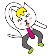 Cat wearing a blond wig Vol.3 sticker #8719628