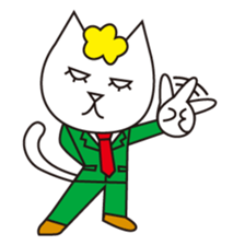 Cat wearing a blond wig Vol.3 sticker #8719631