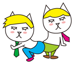 Cat wearing a blond wig Vol.3 sticker #8719639