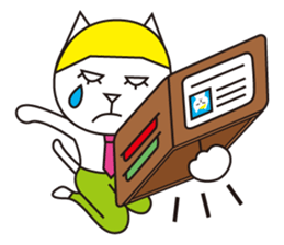 Cat wearing a blond wig Vol.3 sticker #8719642