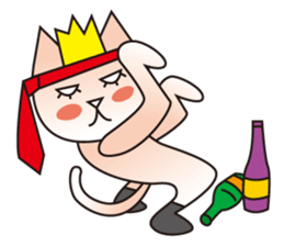 Cat wearing a blond wig Vol.3 sticker #8719644