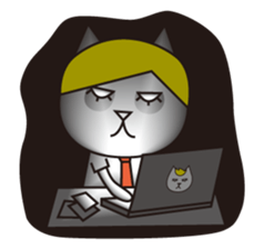 Cat wearing a blond wig Vol.3 sticker #8719649