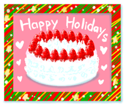 Happy holidays card sticker #8720010