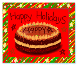 Happy holidays card sticker #8720012