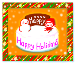 Happy holidays card sticker #8720013