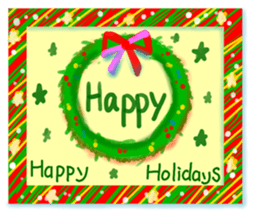 Happy holidays card sticker #8720014