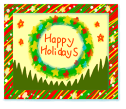 Happy holidays card sticker #8720015