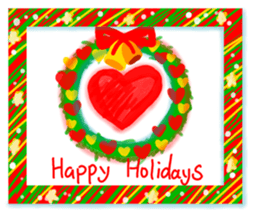 Happy holidays card sticker #8720016
