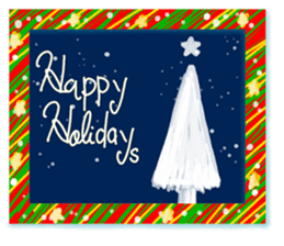 Happy holidays card sticker #8720018