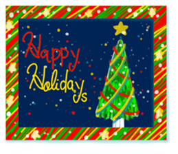 Happy holidays card sticker #8720019