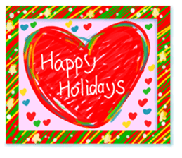 Happy holidays card sticker #8720022