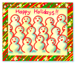 Happy holidays card sticker #8720023