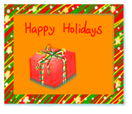 Happy holidays card sticker #8720024