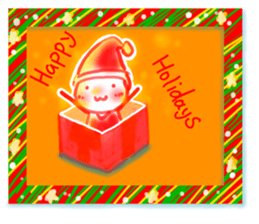 Happy holidays card sticker #8720025
