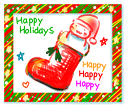 Happy holidays card sticker #8720026