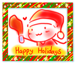 Happy holidays card sticker #8720027