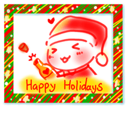Happy holidays card sticker #8720028