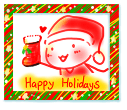 Happy holidays card sticker #8720029