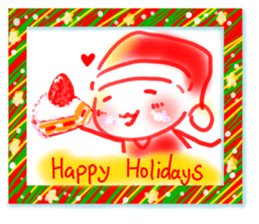 Happy holidays card sticker #8720030