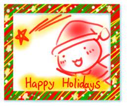 Happy holidays card sticker #8720031