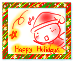 Happy holidays card sticker #8720033