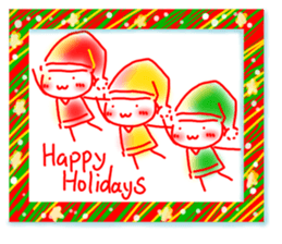Happy holidays card sticker #8720034