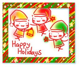 Happy holidays card sticker #8720035