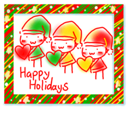 Happy holidays card sticker #8720036