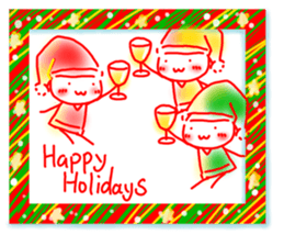 Happy holidays card sticker #8720037