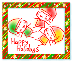 Happy holidays card sticker #8720038