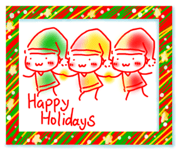Happy holidays card sticker #8720039