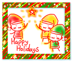 Happy holidays card sticker #8720040