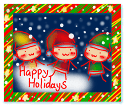 Happy holidays card sticker #8720041