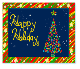 Happy holidays card sticker #8720042