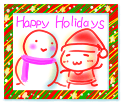 Happy holidays card sticker #8720043