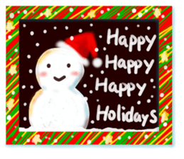 Happy holidays card sticker #8720044