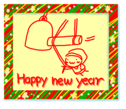 Happy holidays card sticker #8720049