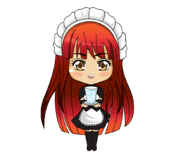 Maid cute girl (v.eng) sticker #8721274