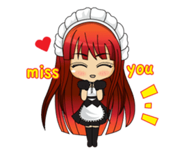 Maid cute girl (v.eng) sticker #8721282
